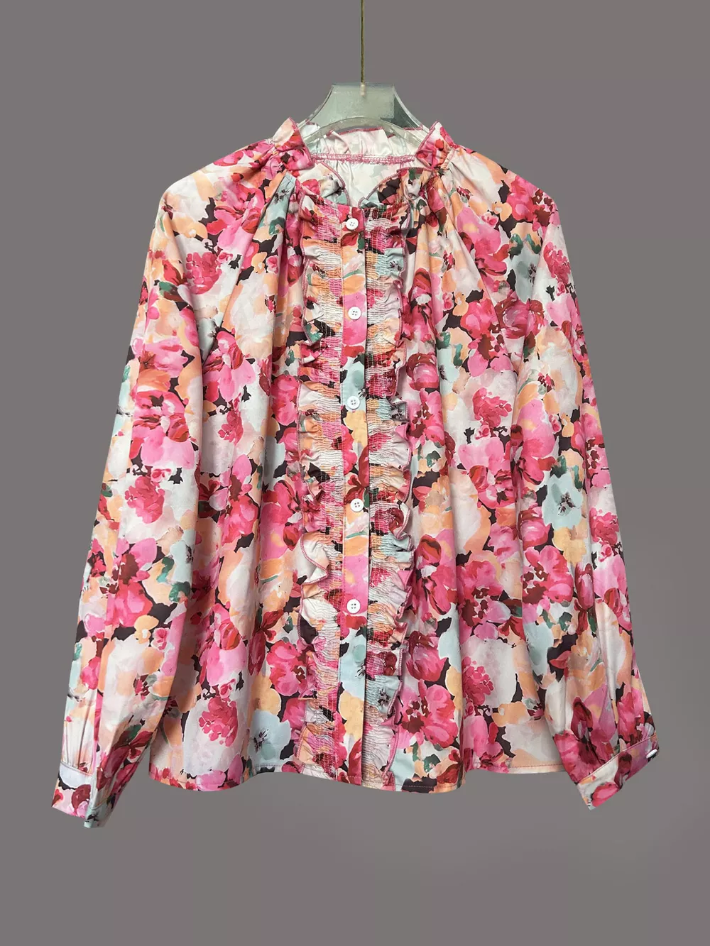 Floral Print Button Up Shirt, image 5