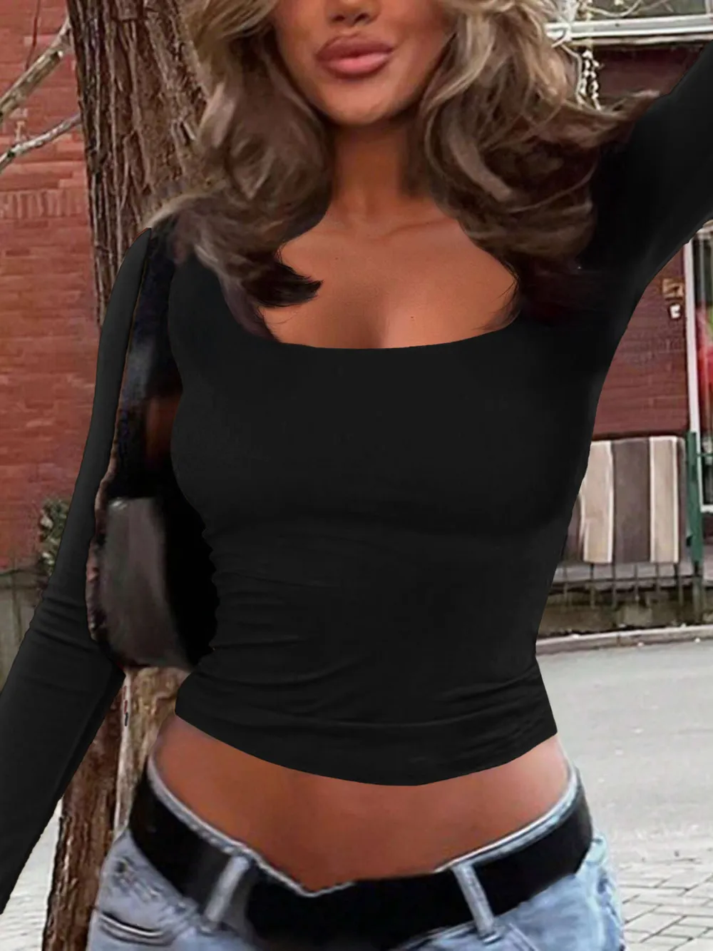 Long Sleeve Scoop Neck T-Shirt, image 6