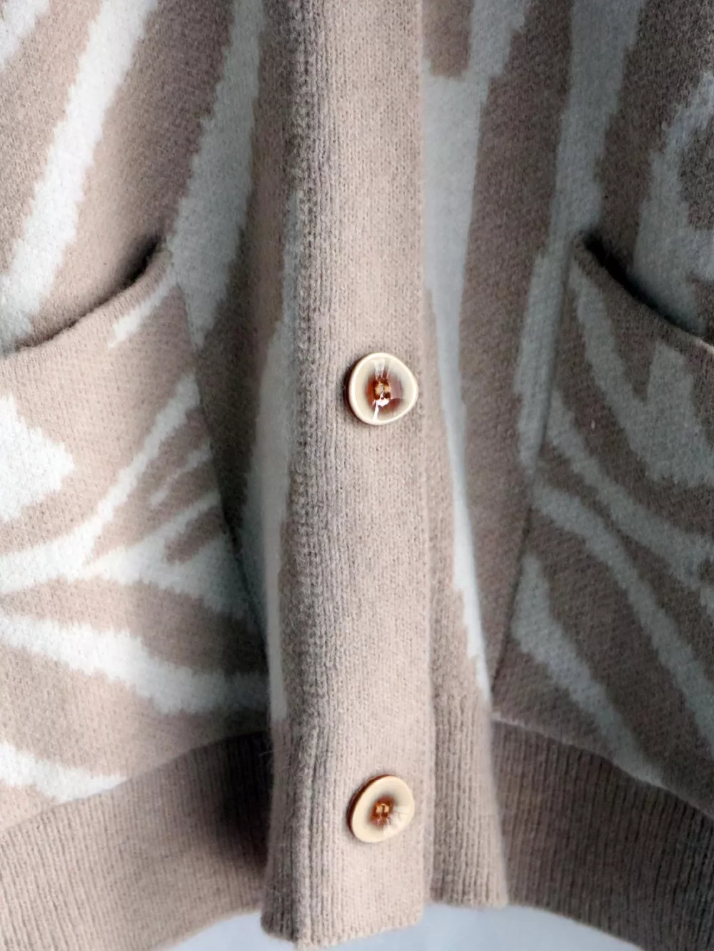 Zebra Print Button Up Cardigan, image 6
