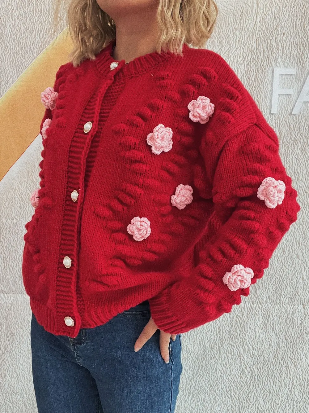 Flower Button Up Long Sleeve Cardigan, image 24