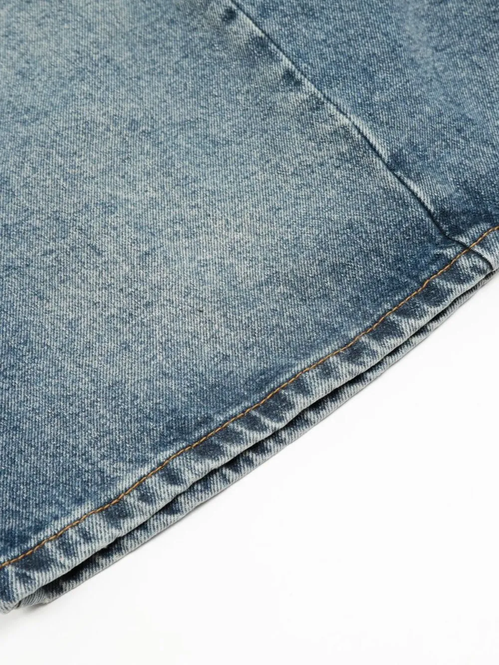 Men's Washed Wide-Leg Denim Shorts, image 10