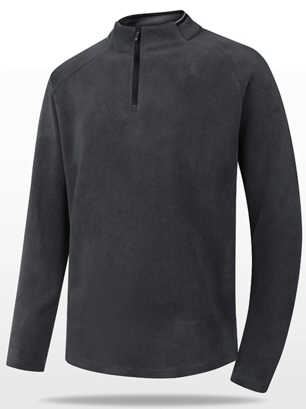 Men's Plus Size Quarter Zip Long Sleeve Sweatshirt, image 4