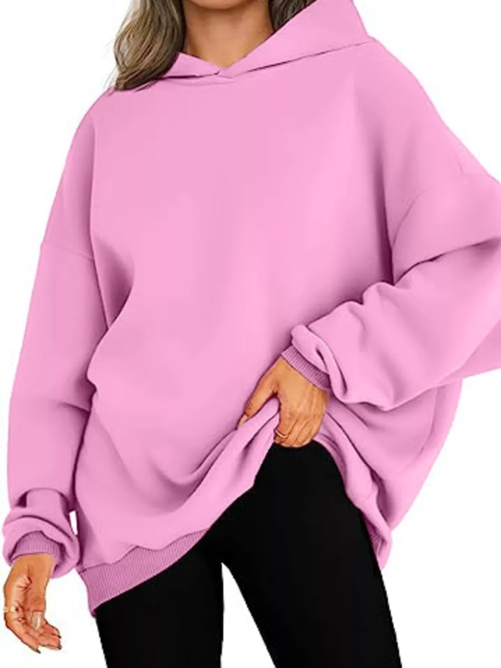 Drop Shoulder Long Sleeve Hoodie, image 22