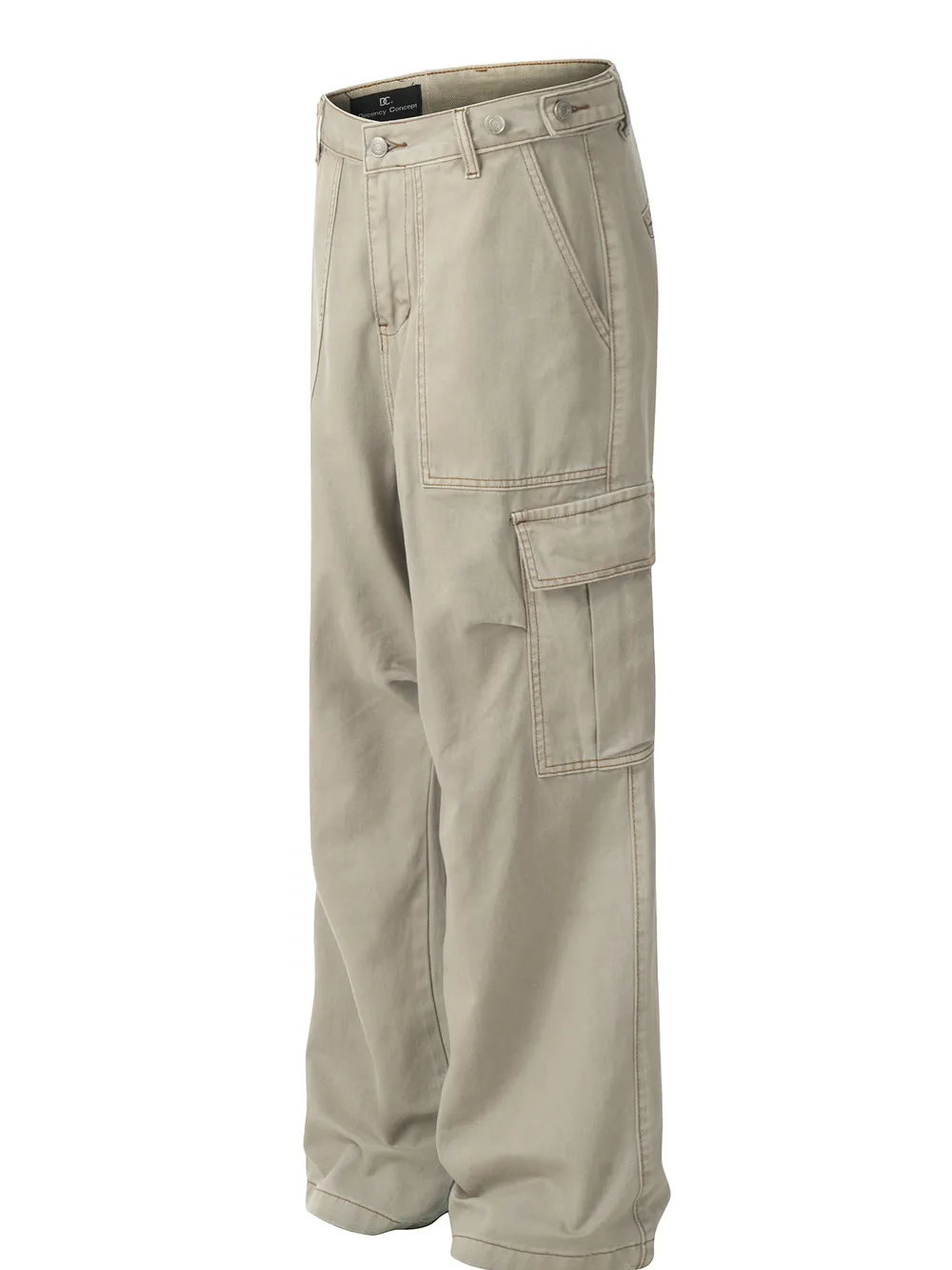 Men's Wide Leg Cargo Jeans, image 2