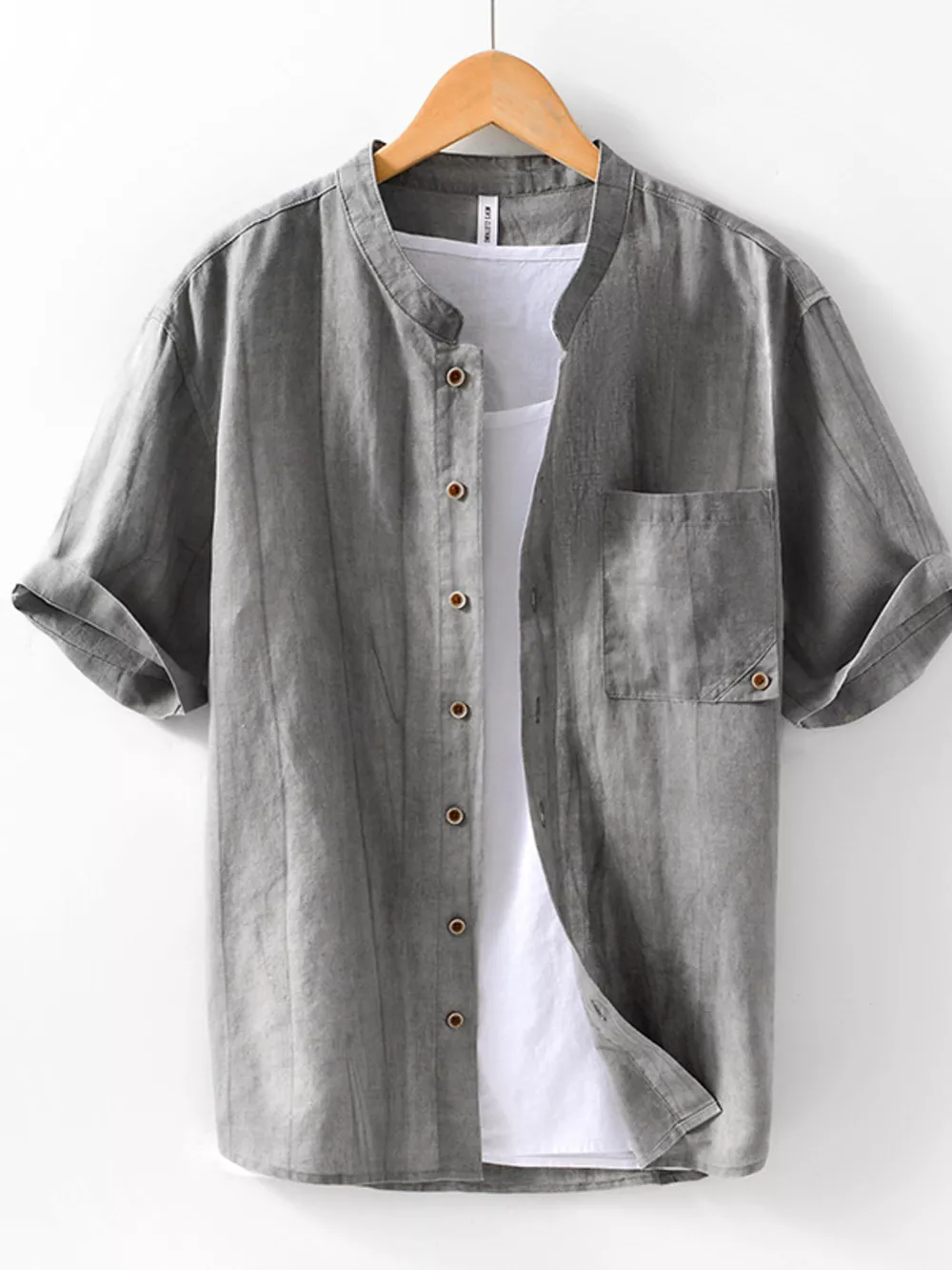 Men's Plus Size Casual Button Up Short Sleeve Shirt