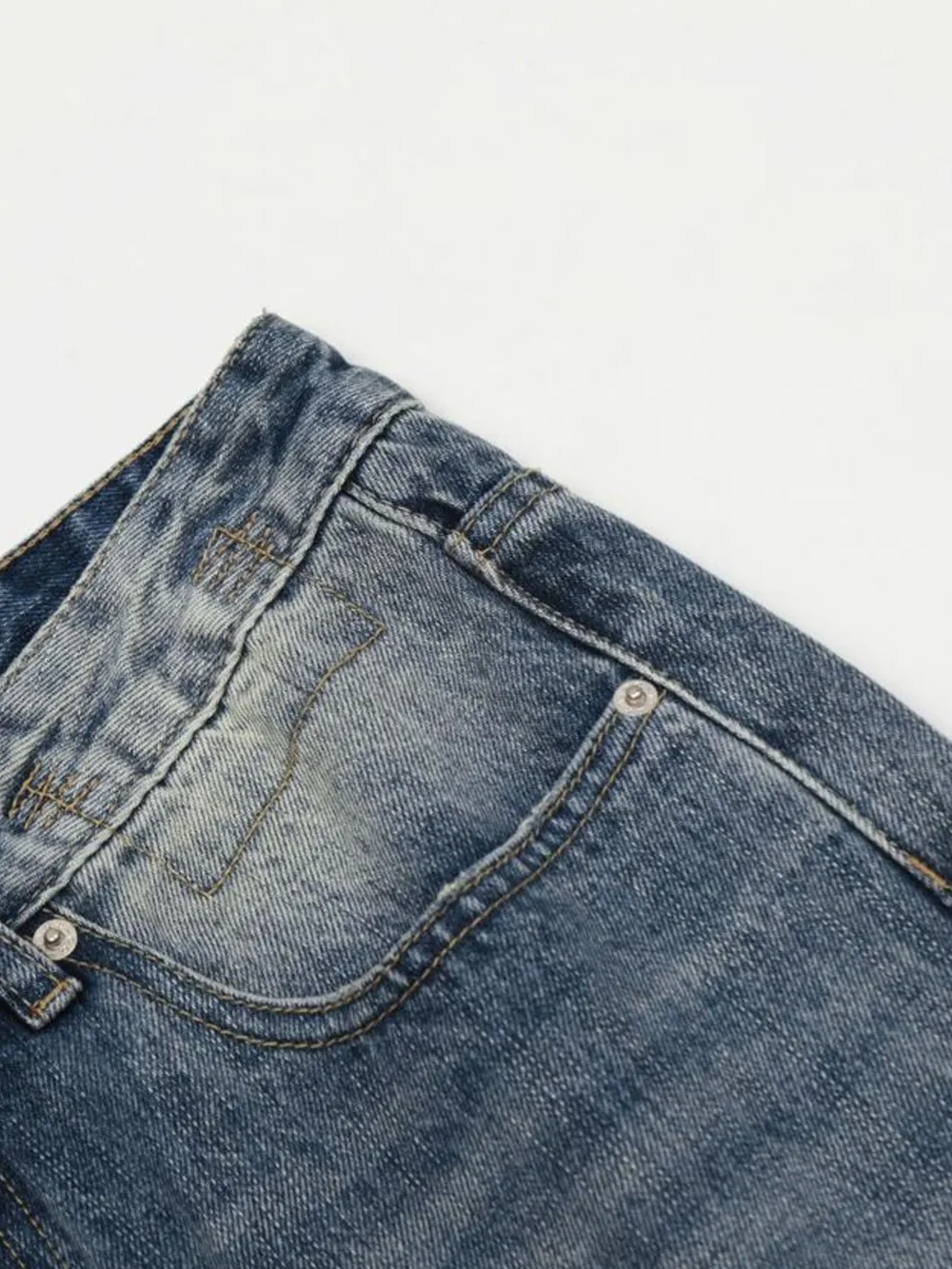 Men's Vintage Wash Distressed Jeans, image 5