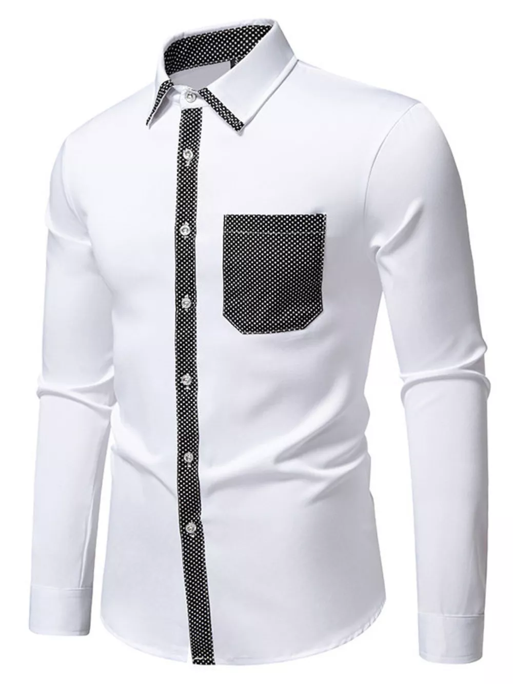 Men's Slim Fit Long Sleeve Shirt, image 6