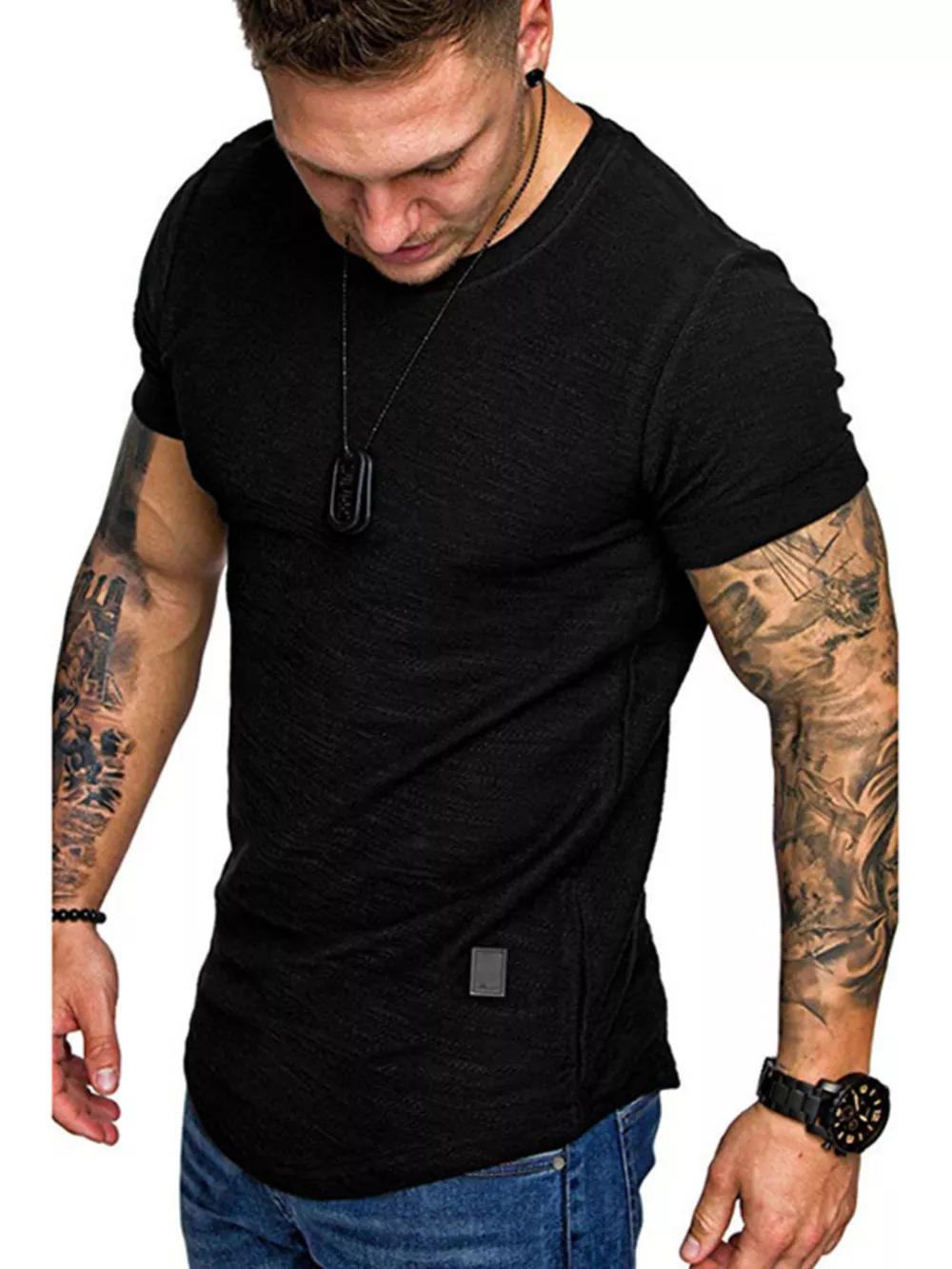 Men's Round Neck Slim Fit Casual T-Shirt, image 10