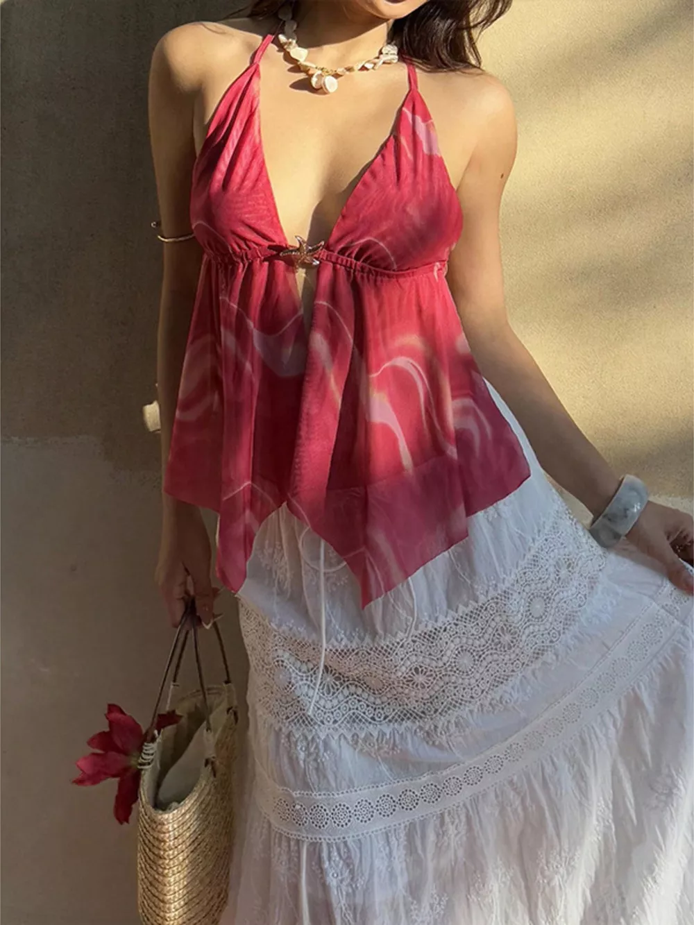 Backless Halter Neck Cami, image 2