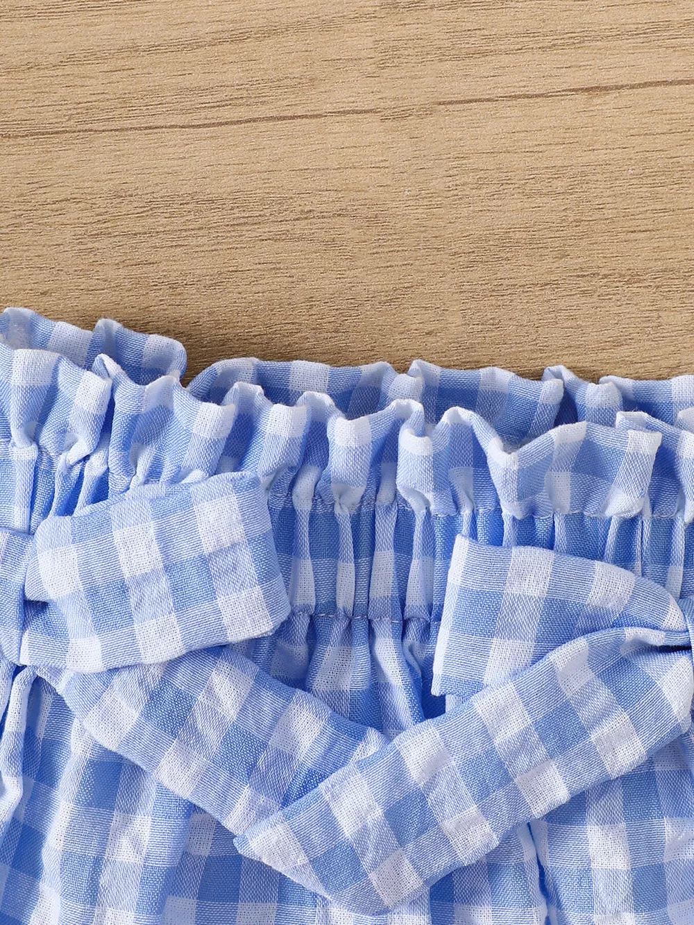Children's Gingham Ruffle Trim Cami Top & Shorts Set, image 3