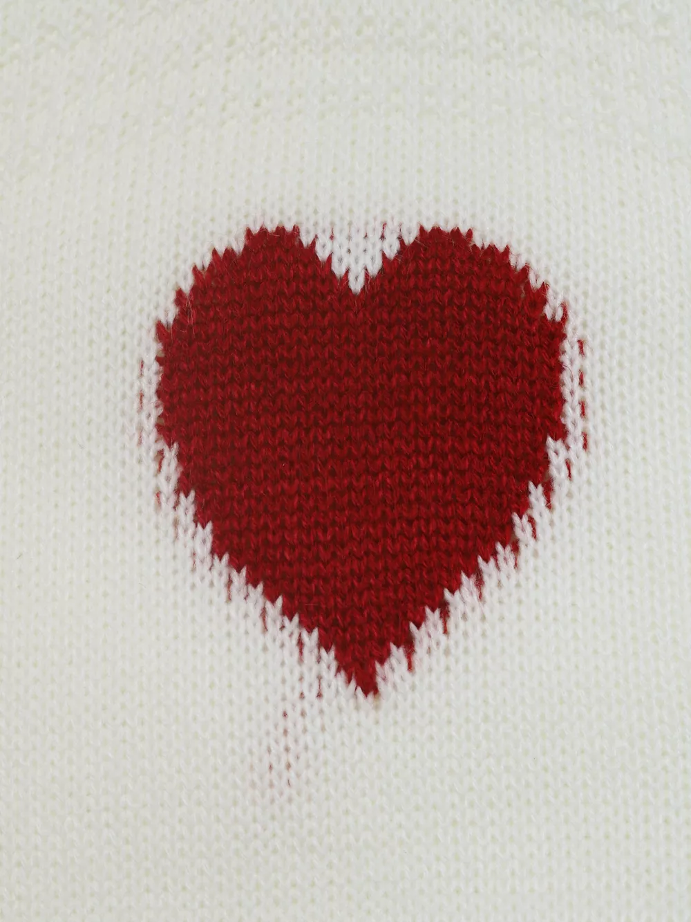Heart Pattern Dropped Shoulder Sweater, image 8