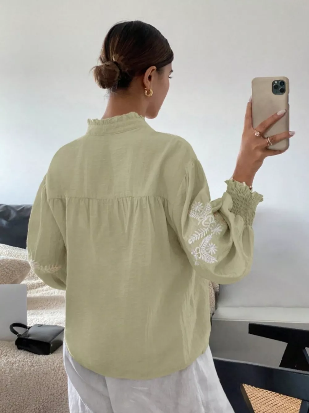 Embroidered Long Sleeve Blouse, image 10