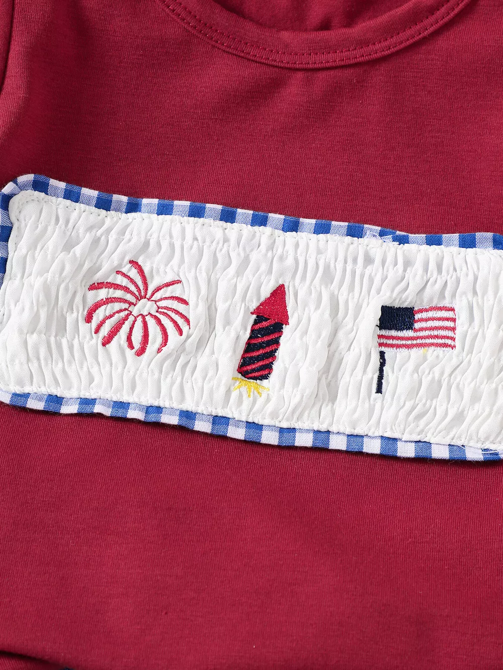 Children's Patriotic Embroidered Tee and Shorts Set, image 3
