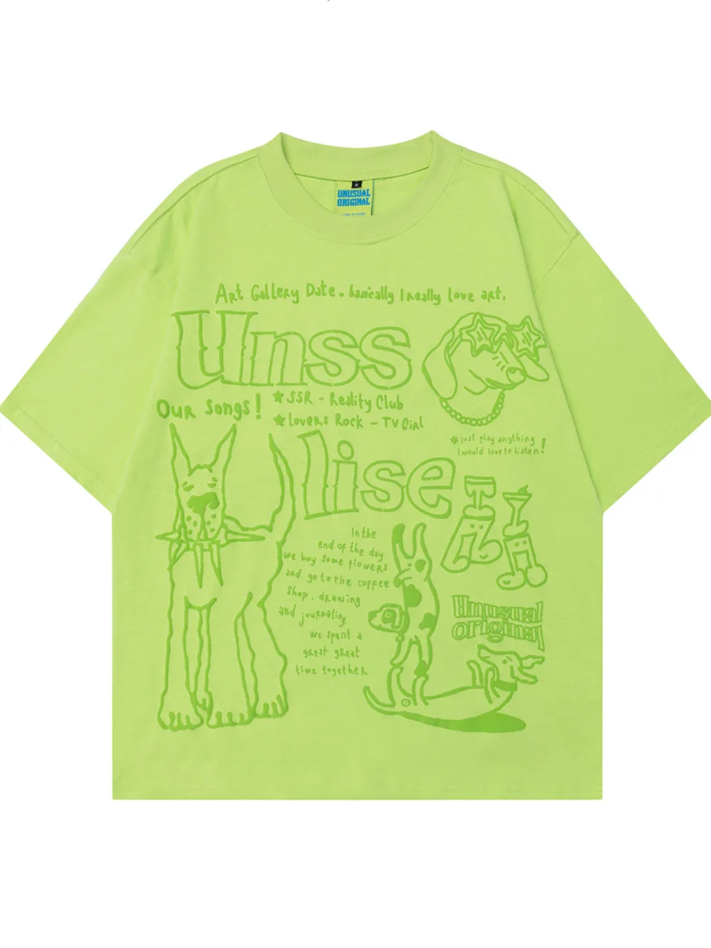 Men‘s Graphic Round Neck Oversized T-Shirt, image 2