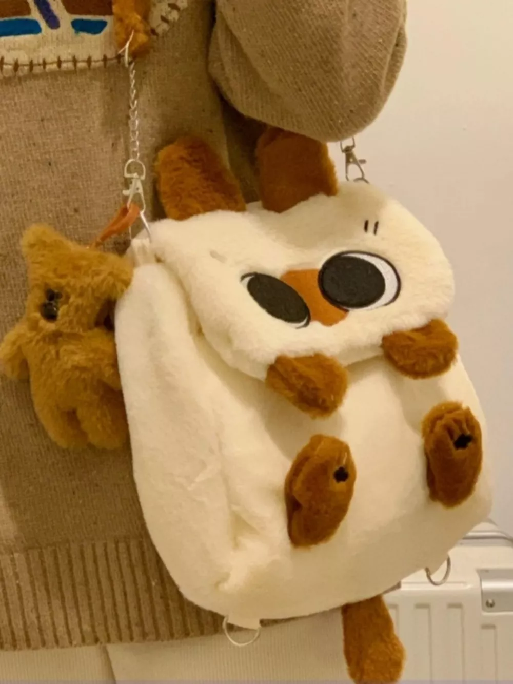 Cute Cartoon Plush Cat Backpack Bag, image 4