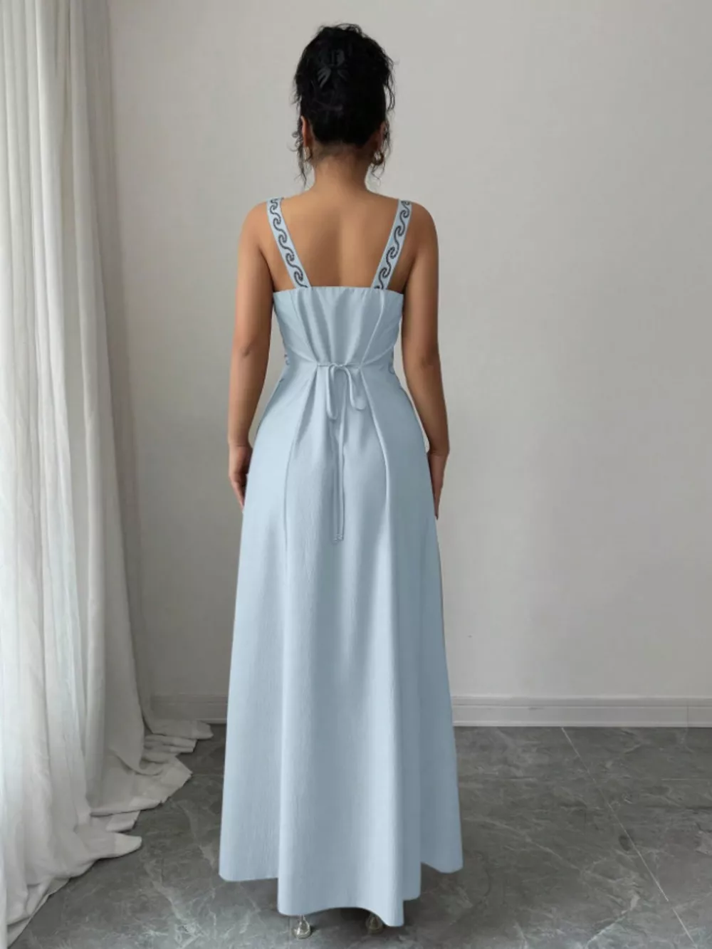Floral Sleeveless Maxi Dress with Side Slit, image 8