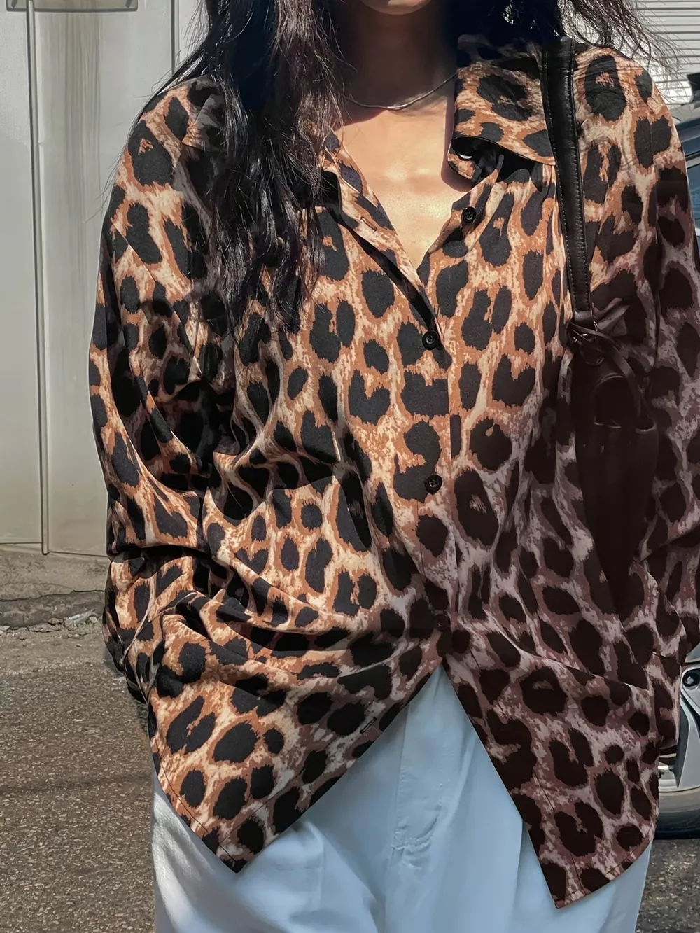 Leopard Print Button-Down Shirt, image 3