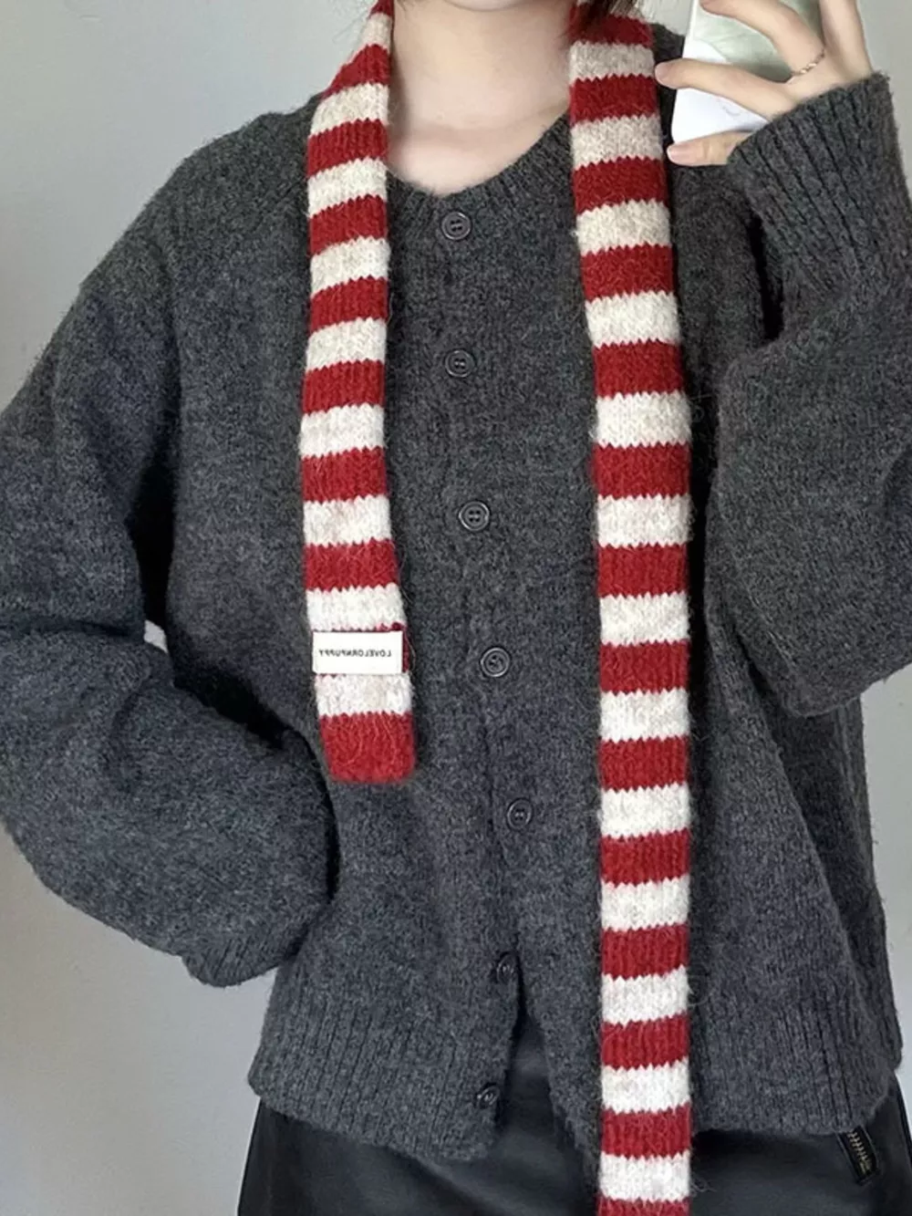 Striped Knitted Warm Scarf, image 5