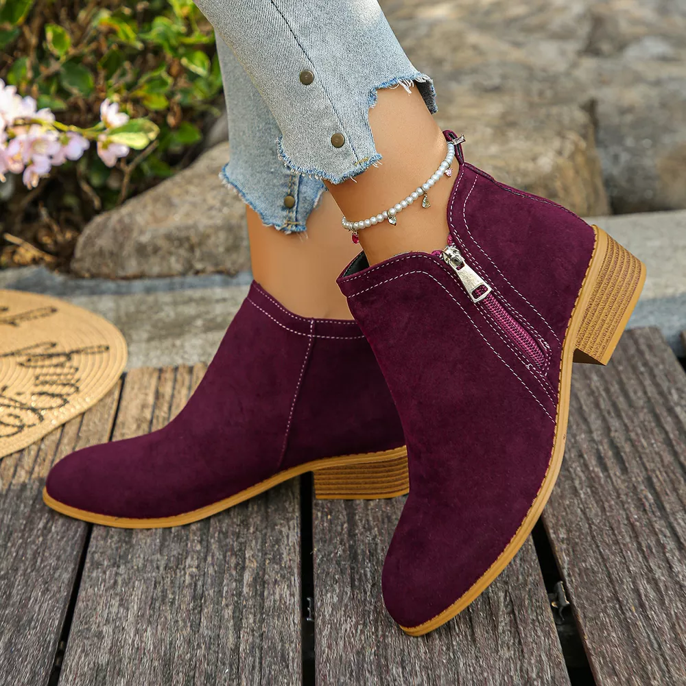 Point Toe Block Heels Boots, image 2