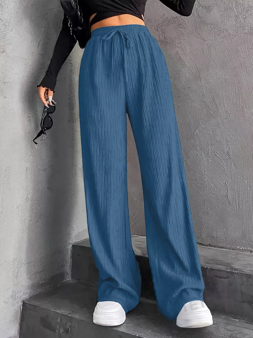 Drawstring Wide Leg Pants, image 22
