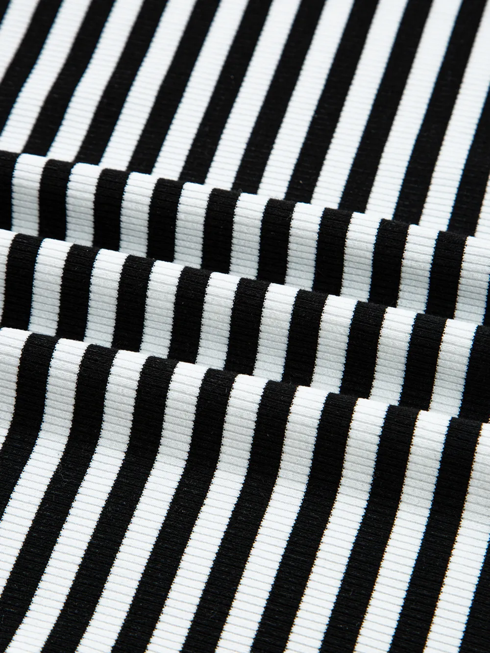 Stripe Double-layer Cold Shoulder Long Sleeve Top, image 8