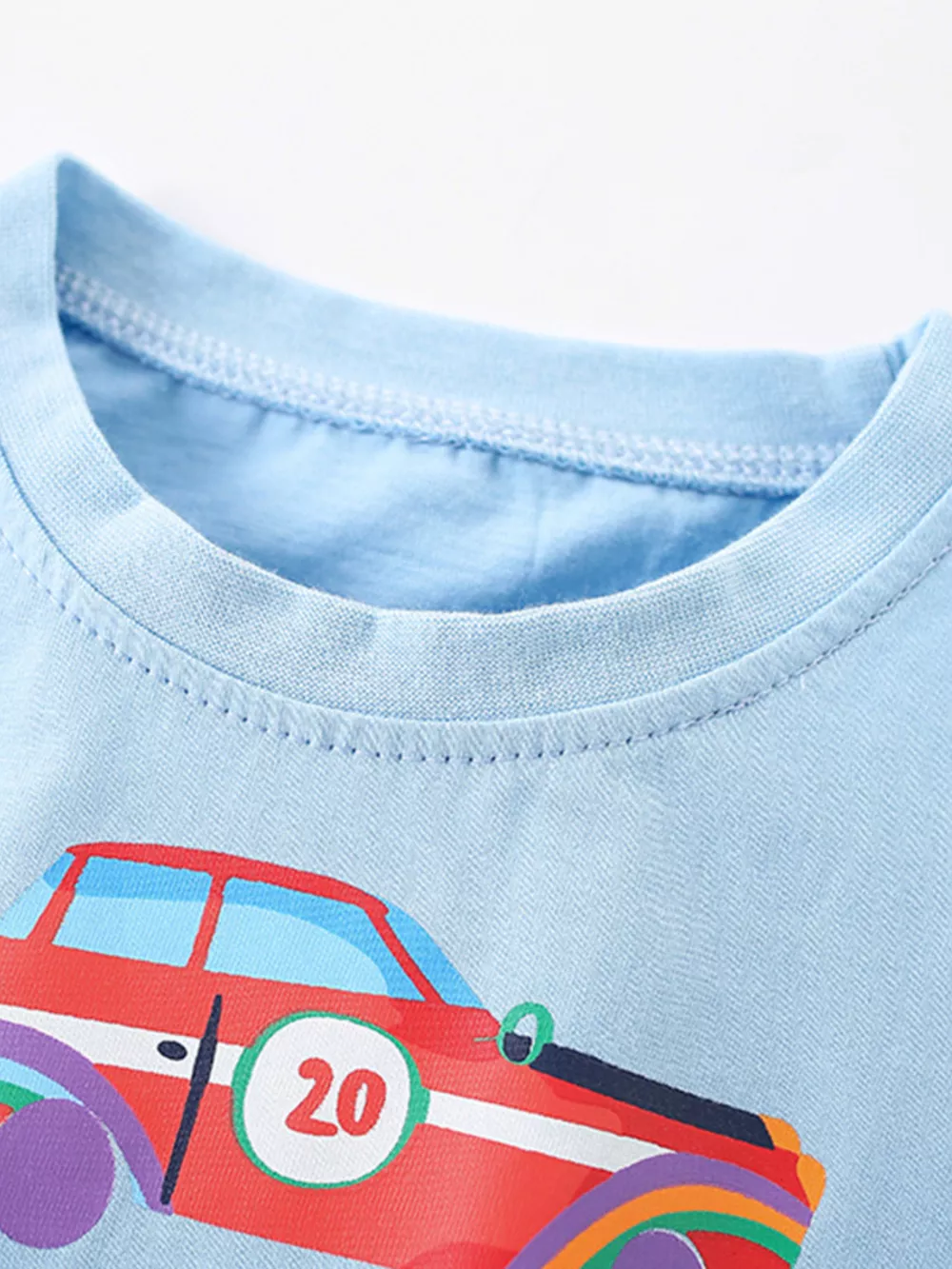 Children's Car Print Crew Neck Short Sleeve T-Shirt, image 4