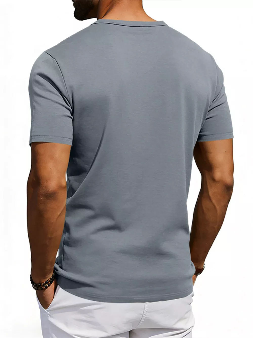 Men's Full Size Casual Henley T-Shirt with Pocket Plus Size, image 10