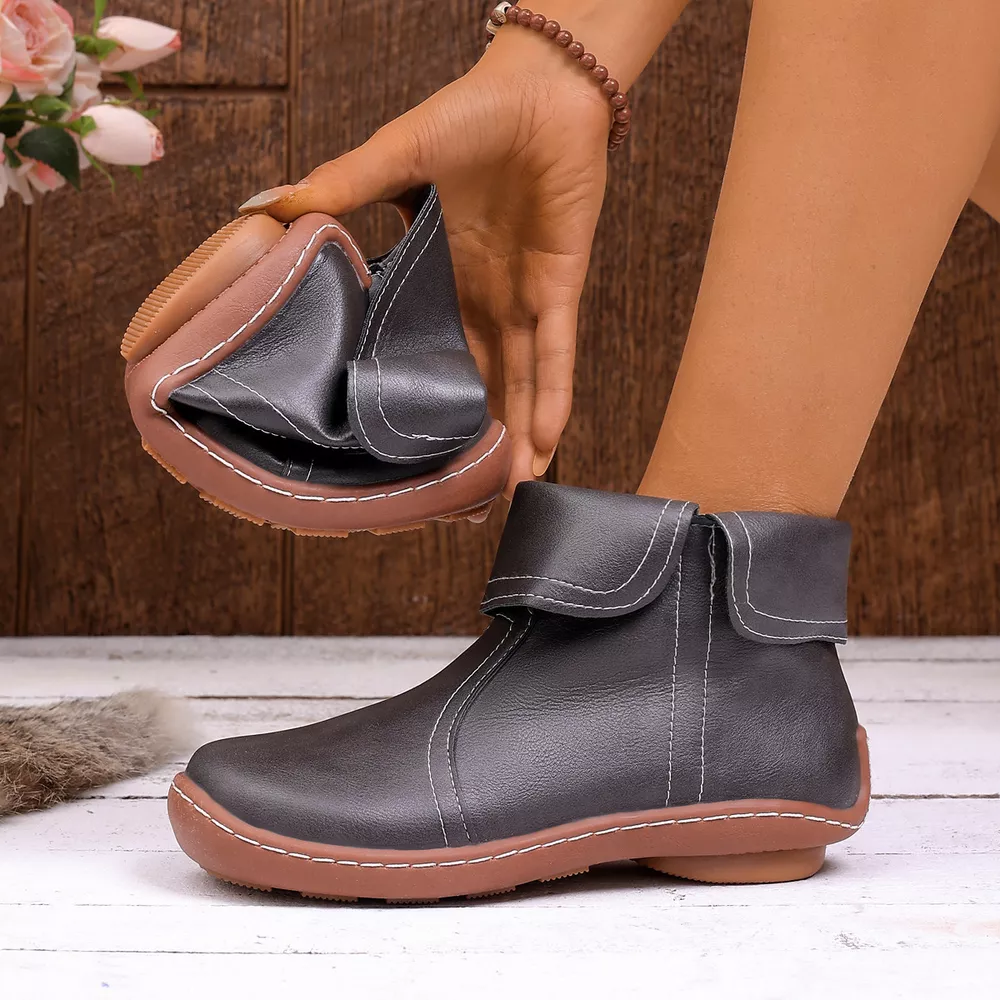 Round Toe Side Zipper Boots, image 10