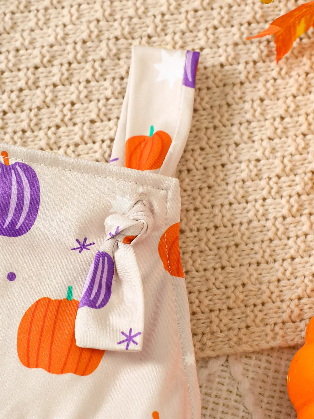 Children's Halloween Pumpkin Print Bell-Bottom Jumpsuit, image 8