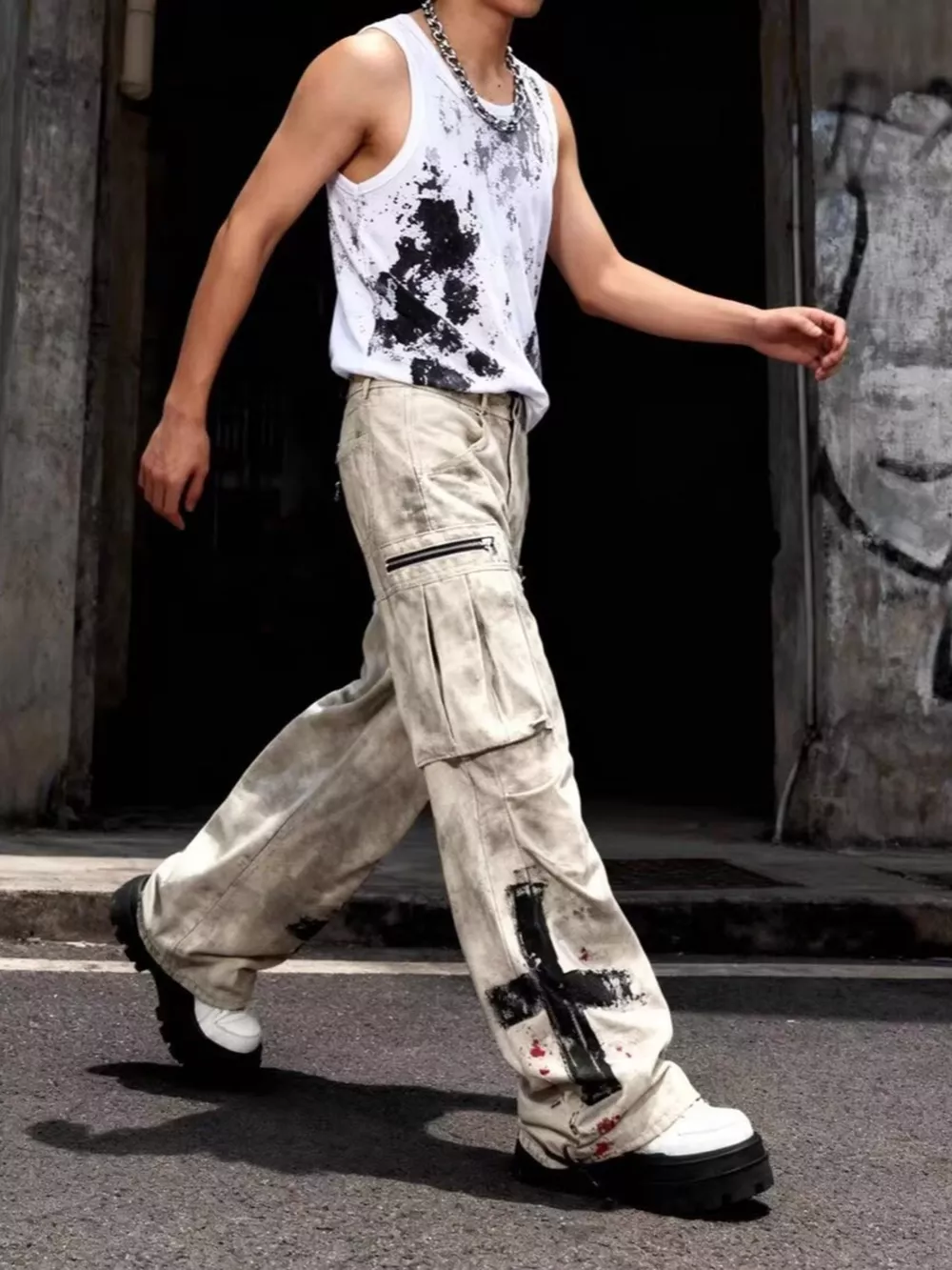 Men's Full Size Printed Cargo Pants Plus Size, image 2