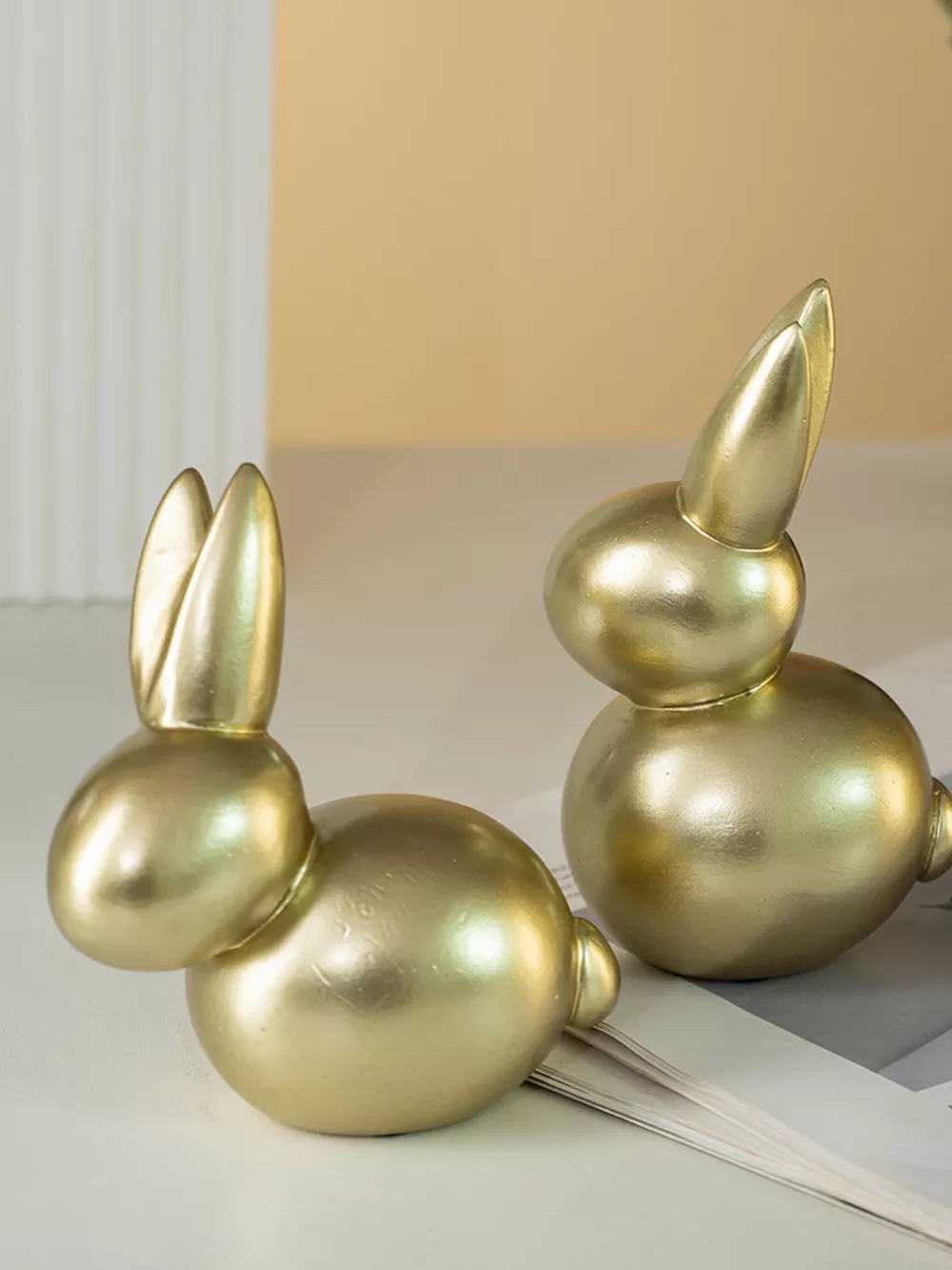 Golden Rabbit Decorative Ornament, image 3