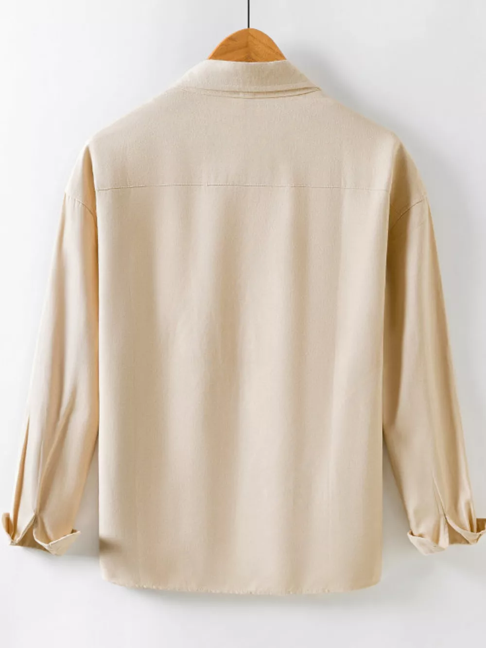 Men's Casual Solid Color Long Sleeve Shirt, image 6