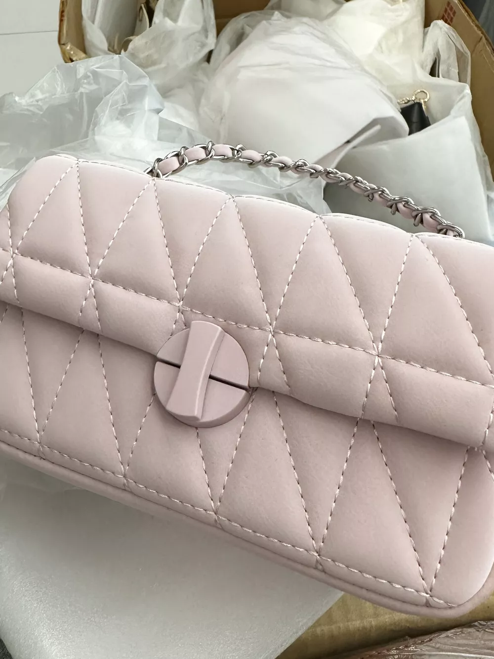 Quilted Flap Chain Crossbody Bag, image 7