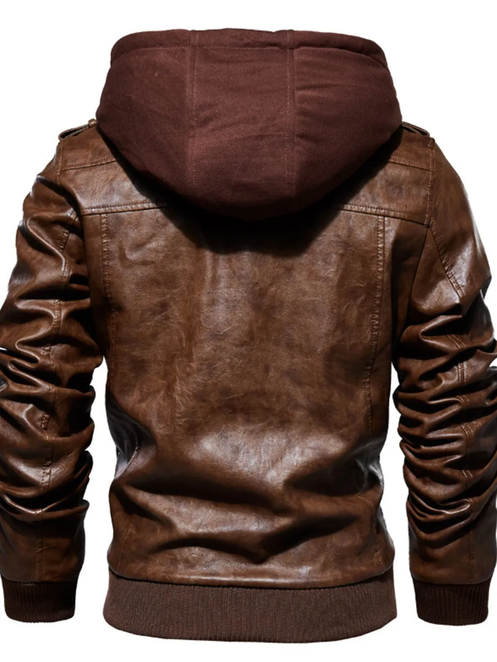 Men's Plus Size Zip Up Drawstring Hooded Jacket, image 7