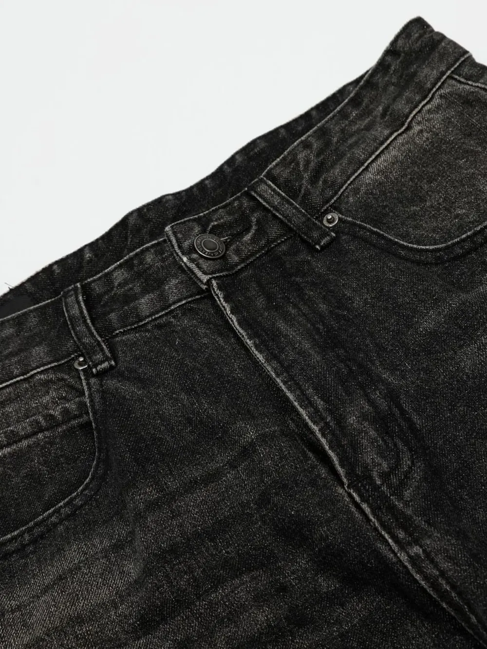 Men's Distressed Washed Straight Jeans, image 9