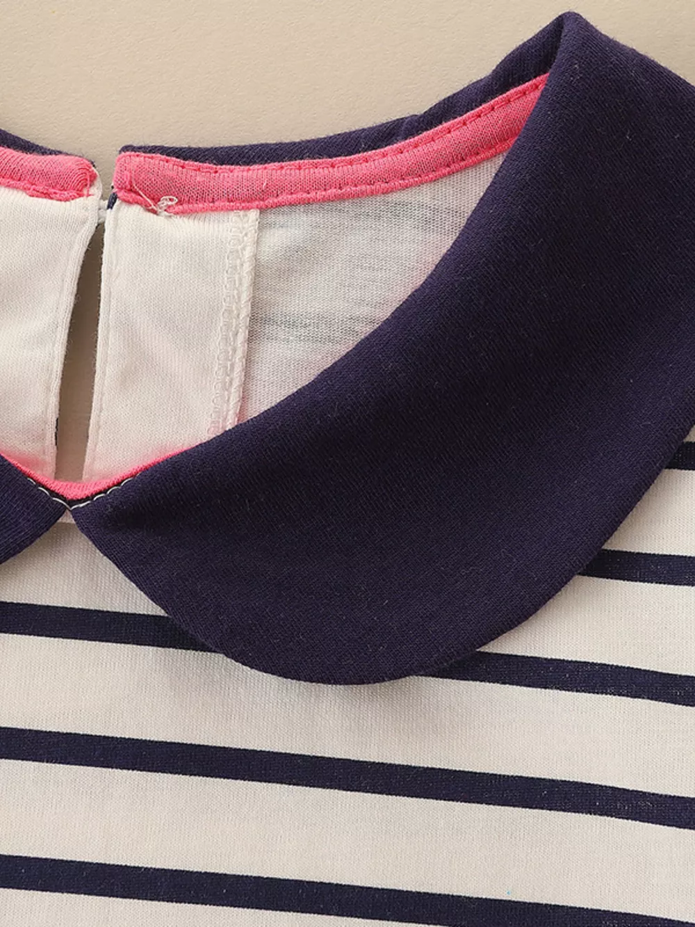 Children's Embroidered Striped Long Sleeve Dress, image 4