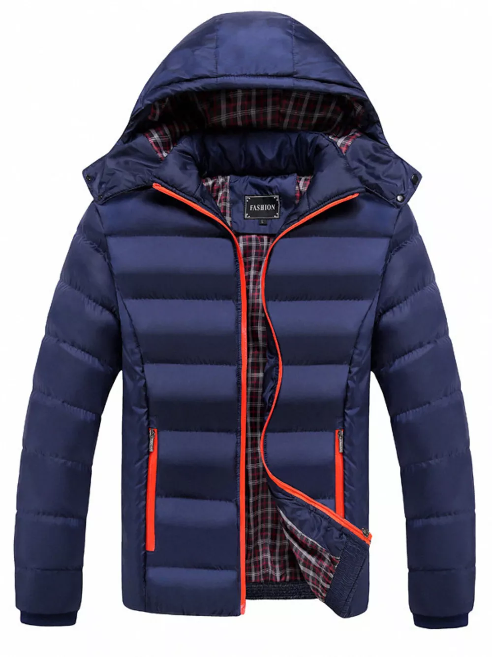 Men's Plus Size Warm Padded Hooded Puffer Jacket, image 4
