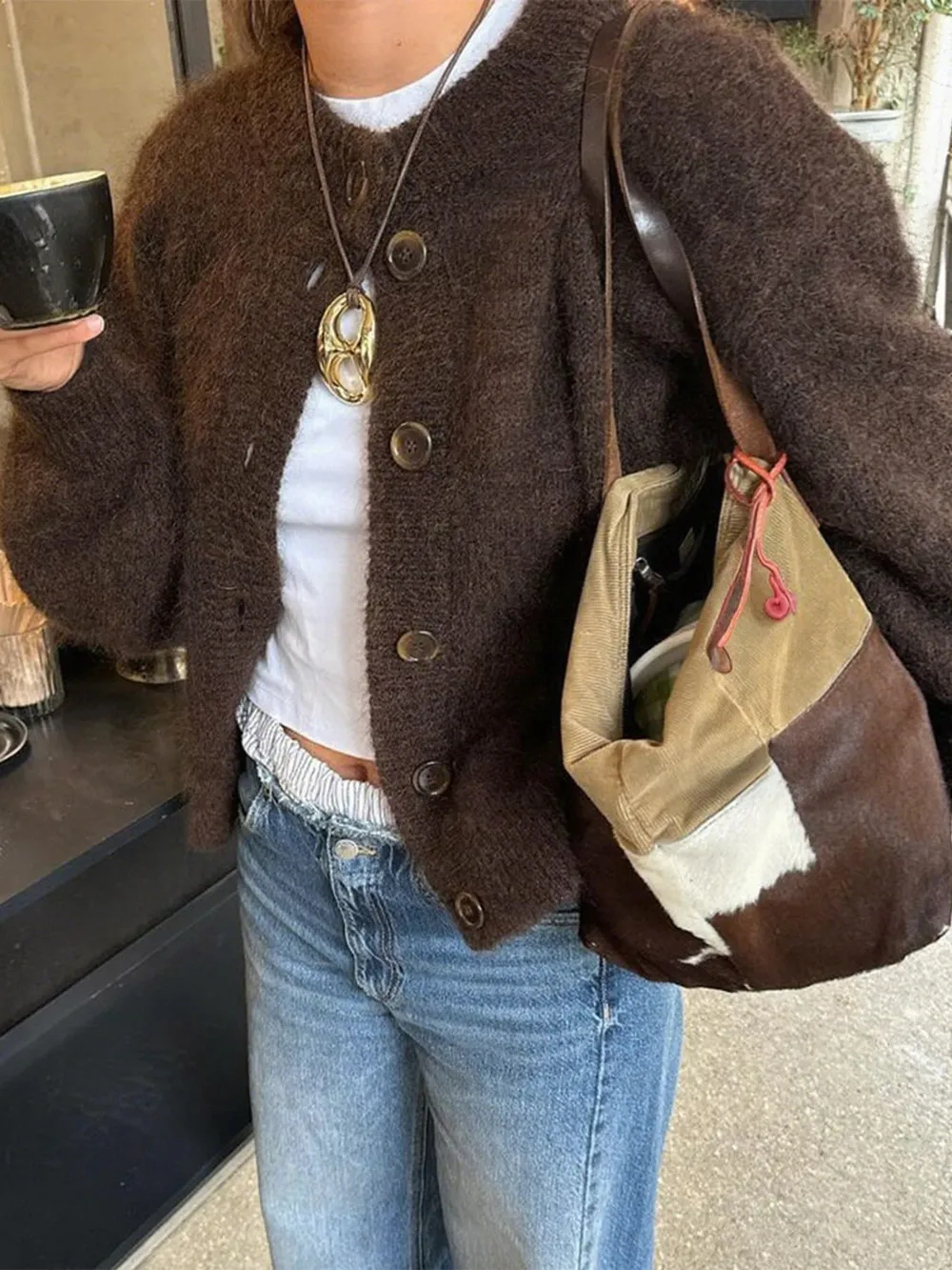 Button Down Long Sleeve Cardigan, image 2