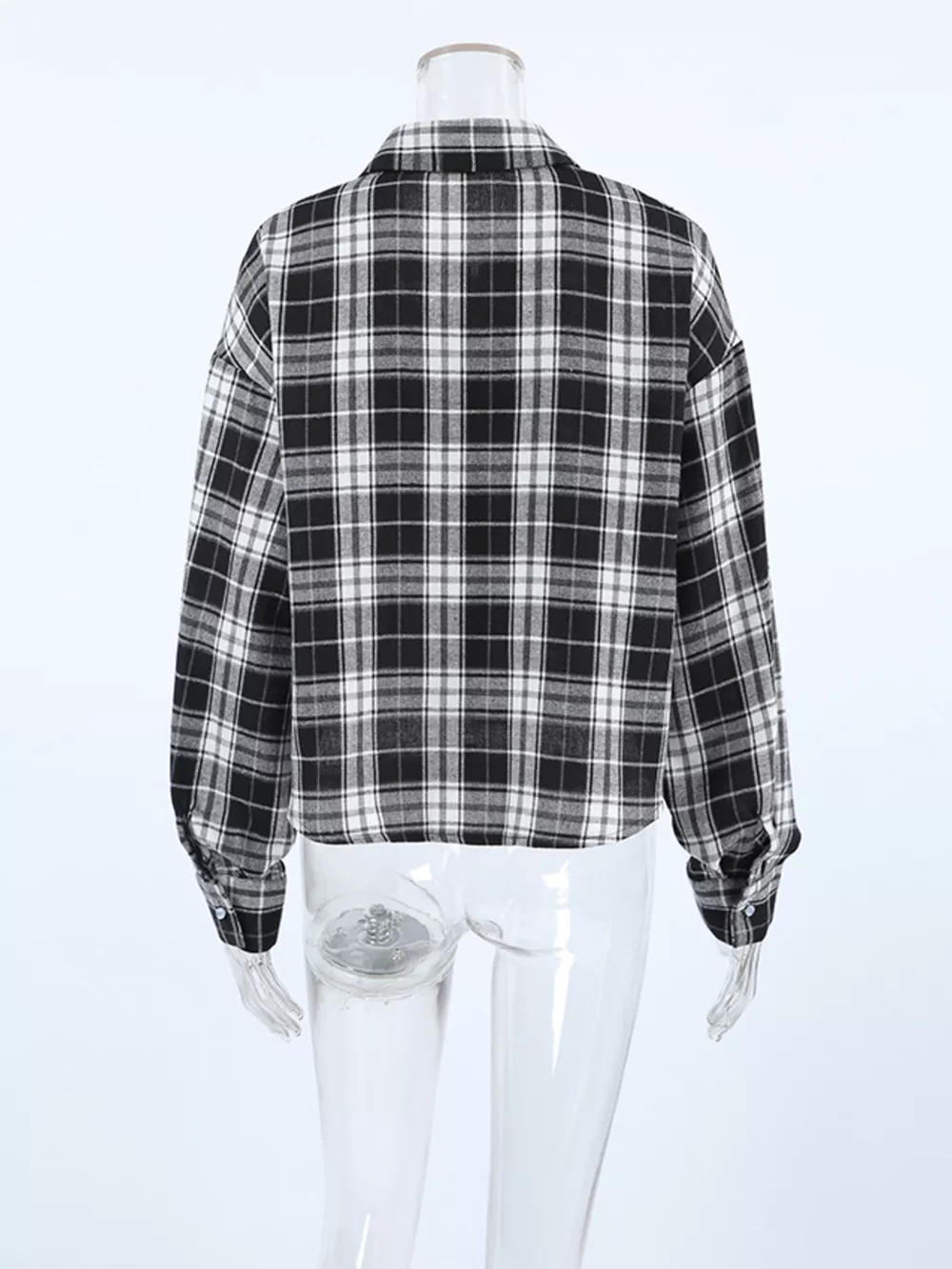 Oversized Plaid Button Up Shirt, image 4