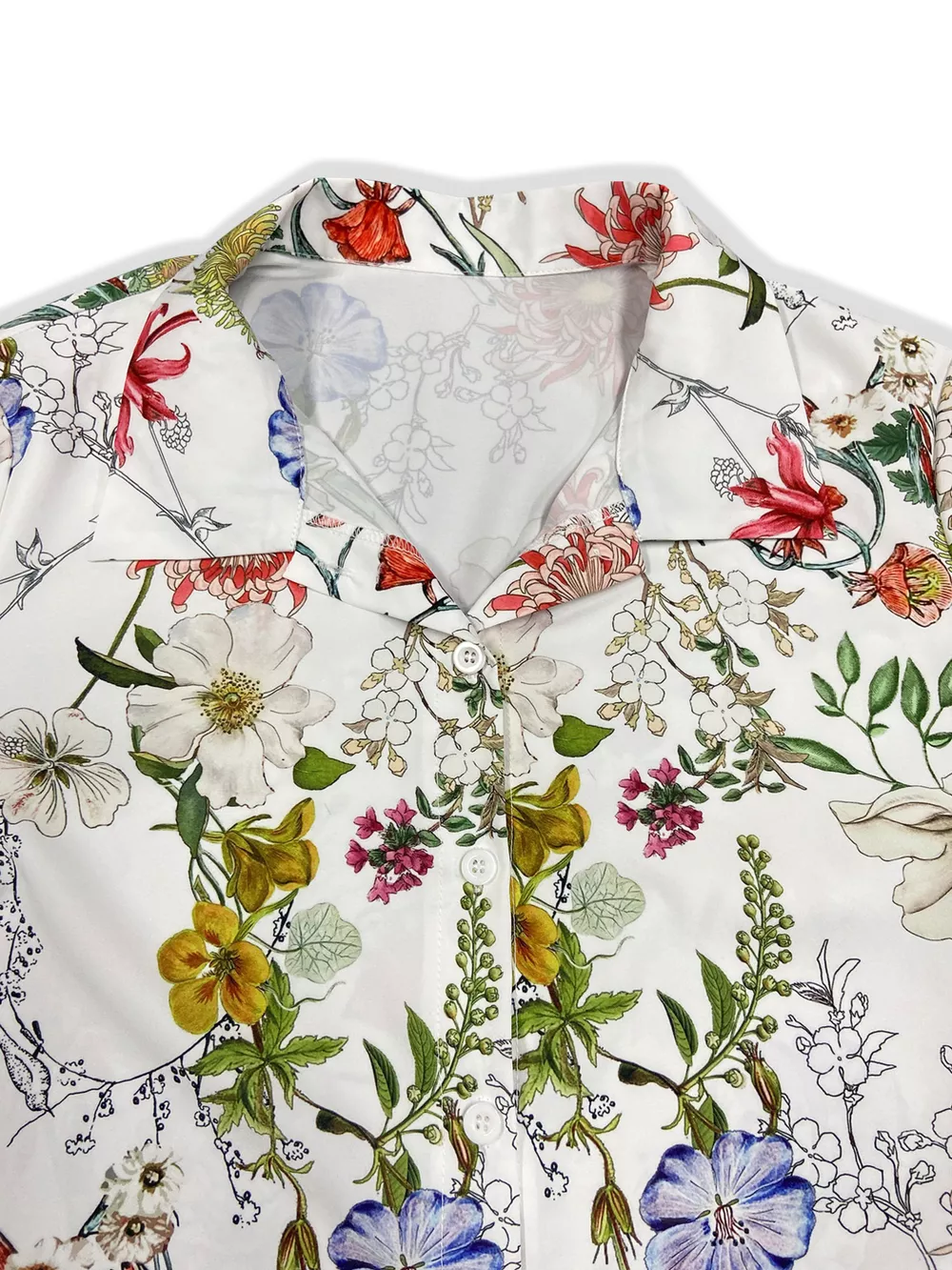 Floral Print Button-Down Shirt, image 2