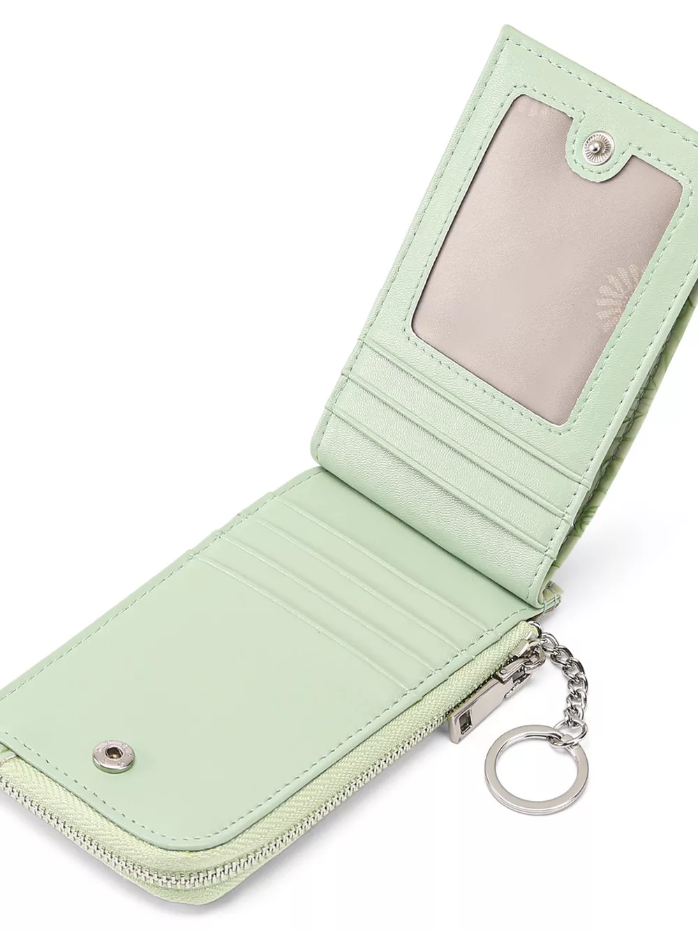 Embossed Floral Leather Bifold Wallet, image 3