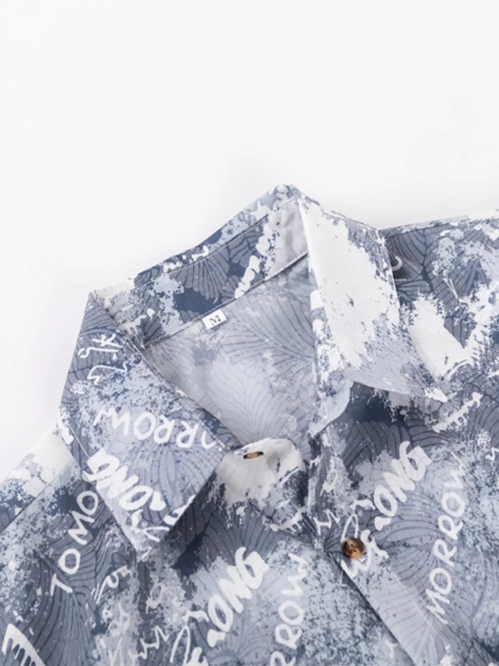 Men's Plus Size Printed Button Up Short Sleeve Shirt, image 3