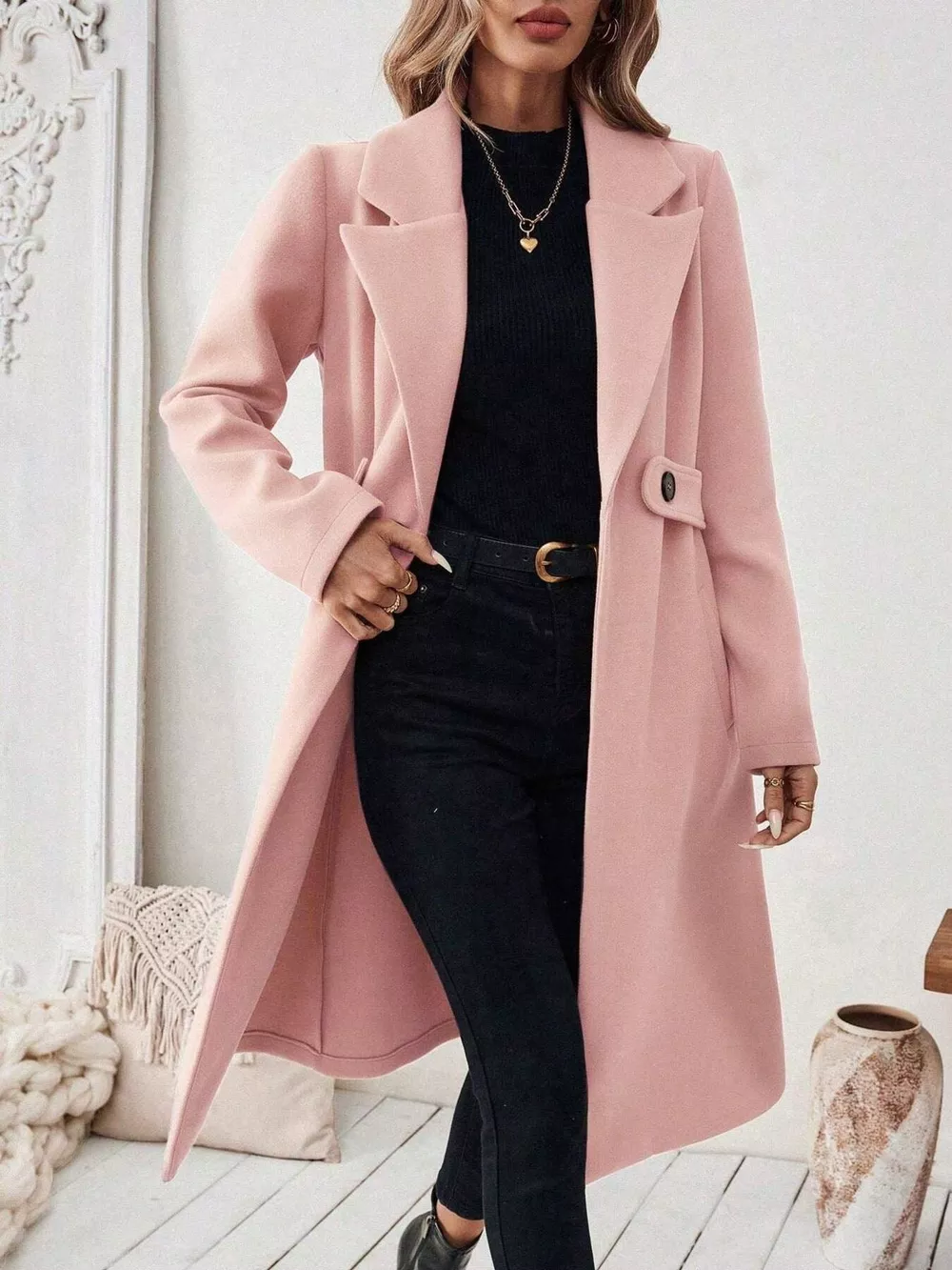 Single-Button Longline Coat, image 24
