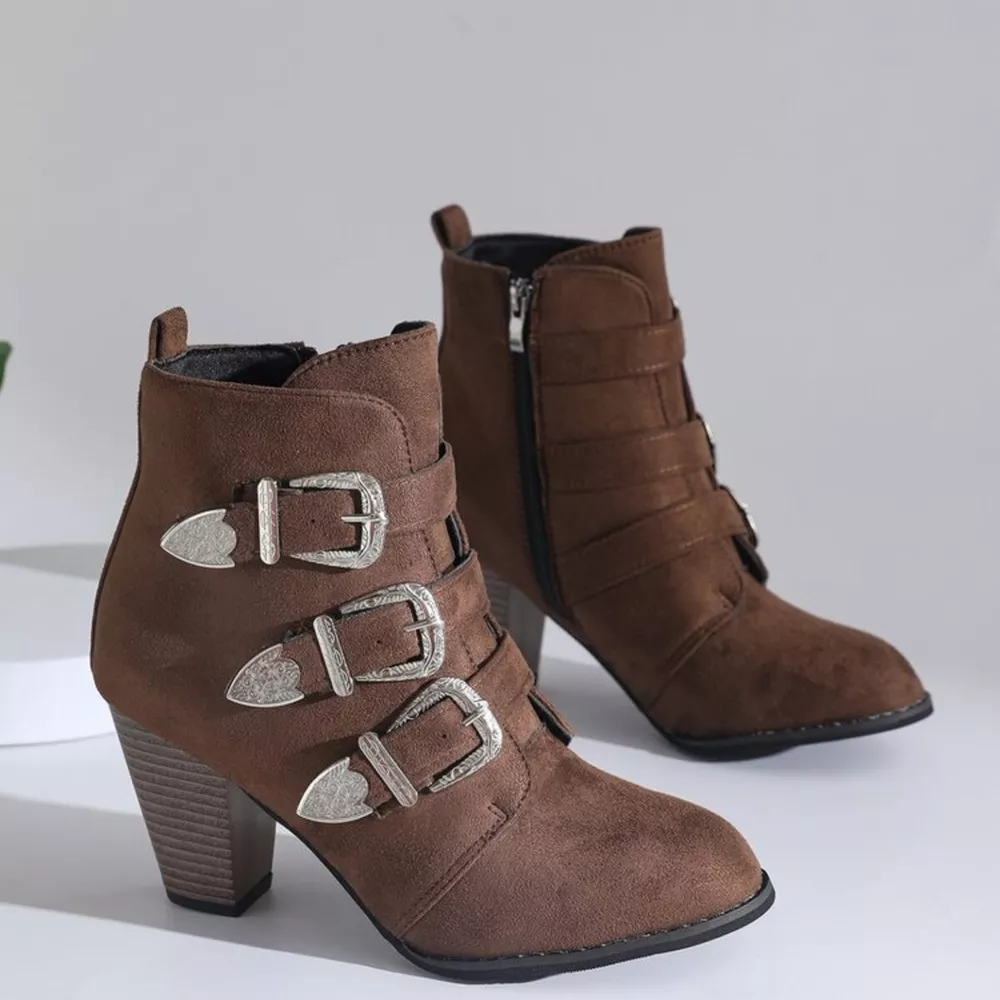 Point Toe Block Heels Boots, image 6