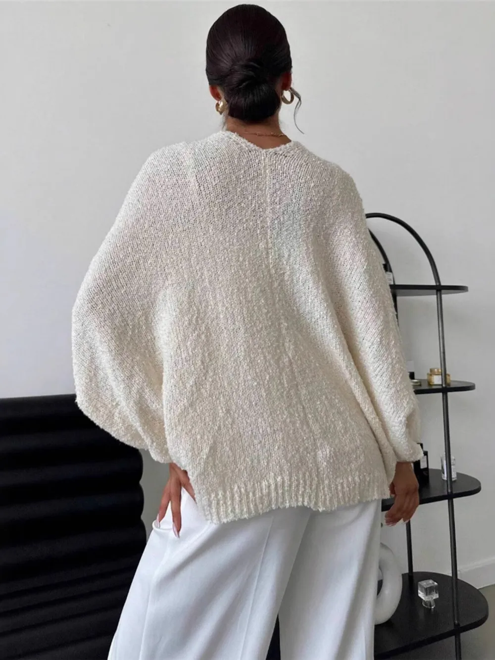 Twist-Front Textured Knit Cardigan, image 11