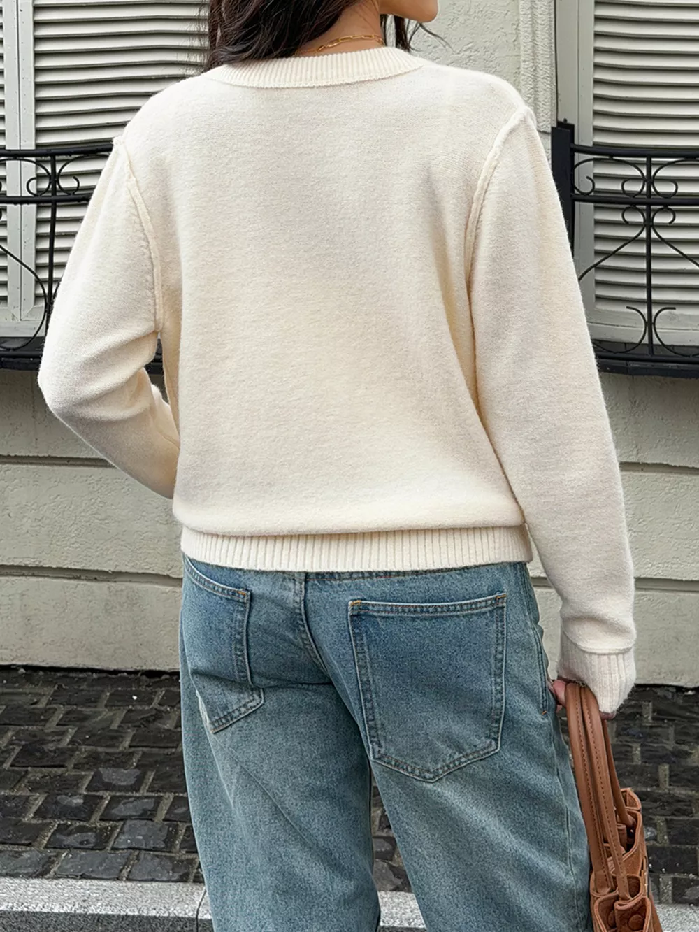 Button-Down Knit Cardigan, image 5