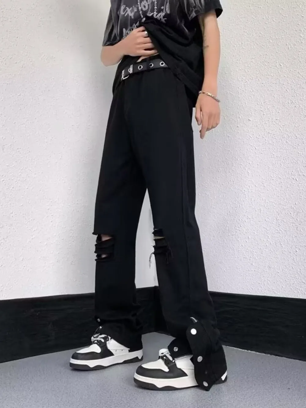 Men's Full Size Distressed Loose Fit Jeans Plus Size, image 6