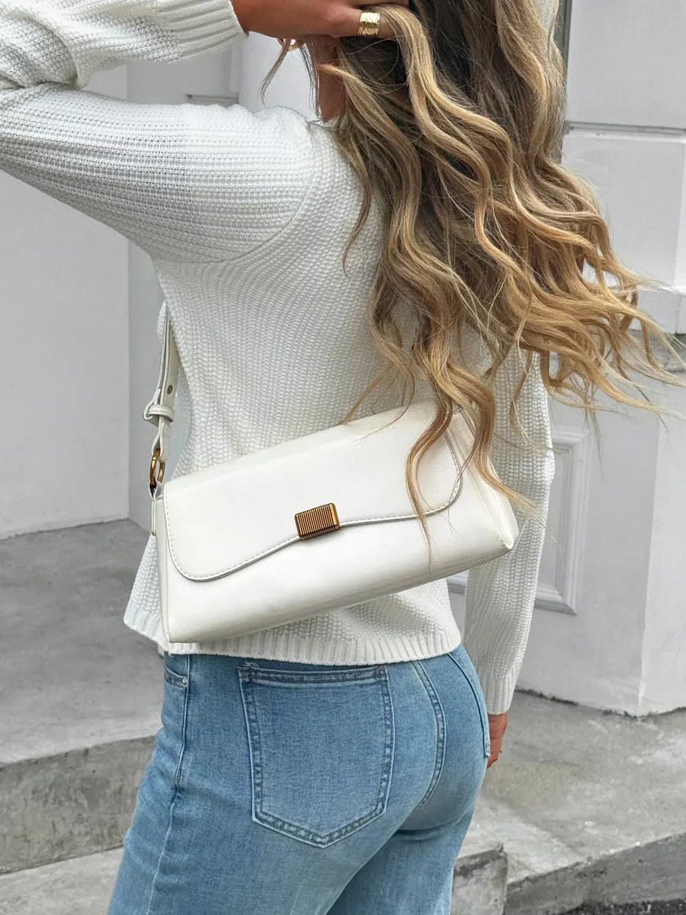 Button-Front Ribbed Long Sleeve Cardigan, image 5