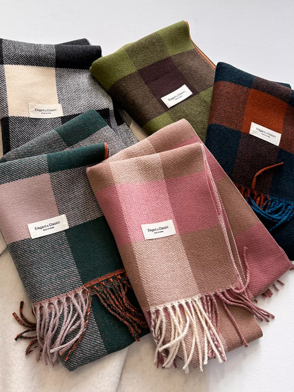 Plaid Fringe Scarf, image 2