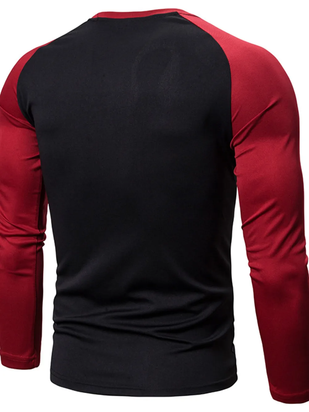 Men's Plus Size Round Neck Raglan Sleeve T-Shirt, image 2